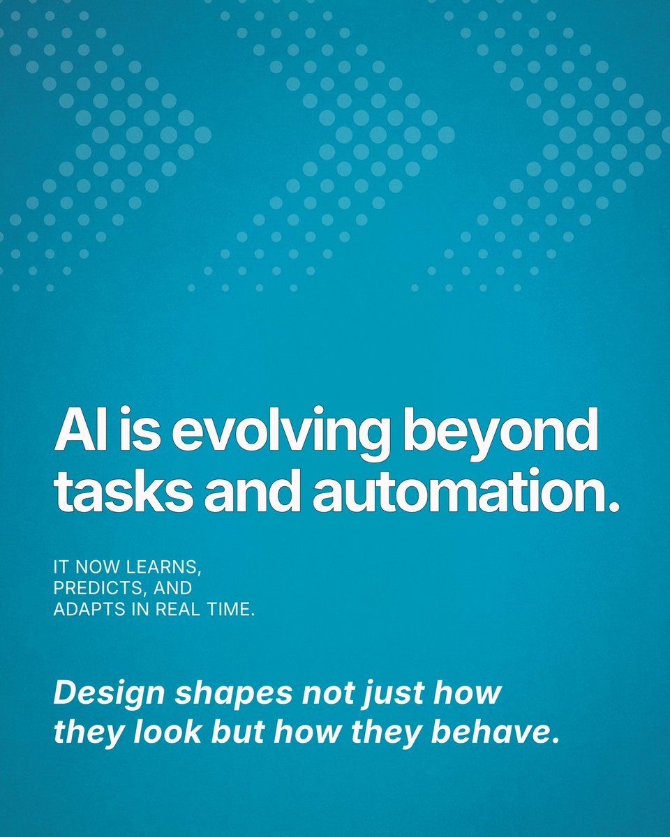 MadhavSheth1's tweet image. AI is entering a new era. One where design defines intelligence.

#AI #AIDesign #FutureOfTech #DesignInTech