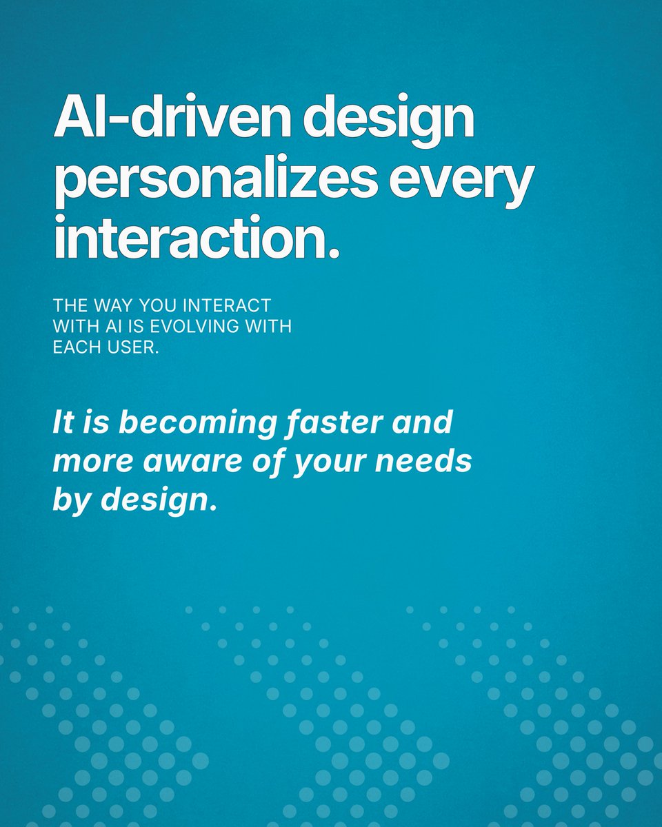 MadhavSheth1's tweet image. AI is entering a new era. One where design defines intelligence.

#AI #AIDesign #FutureOfTech #DesignInTech