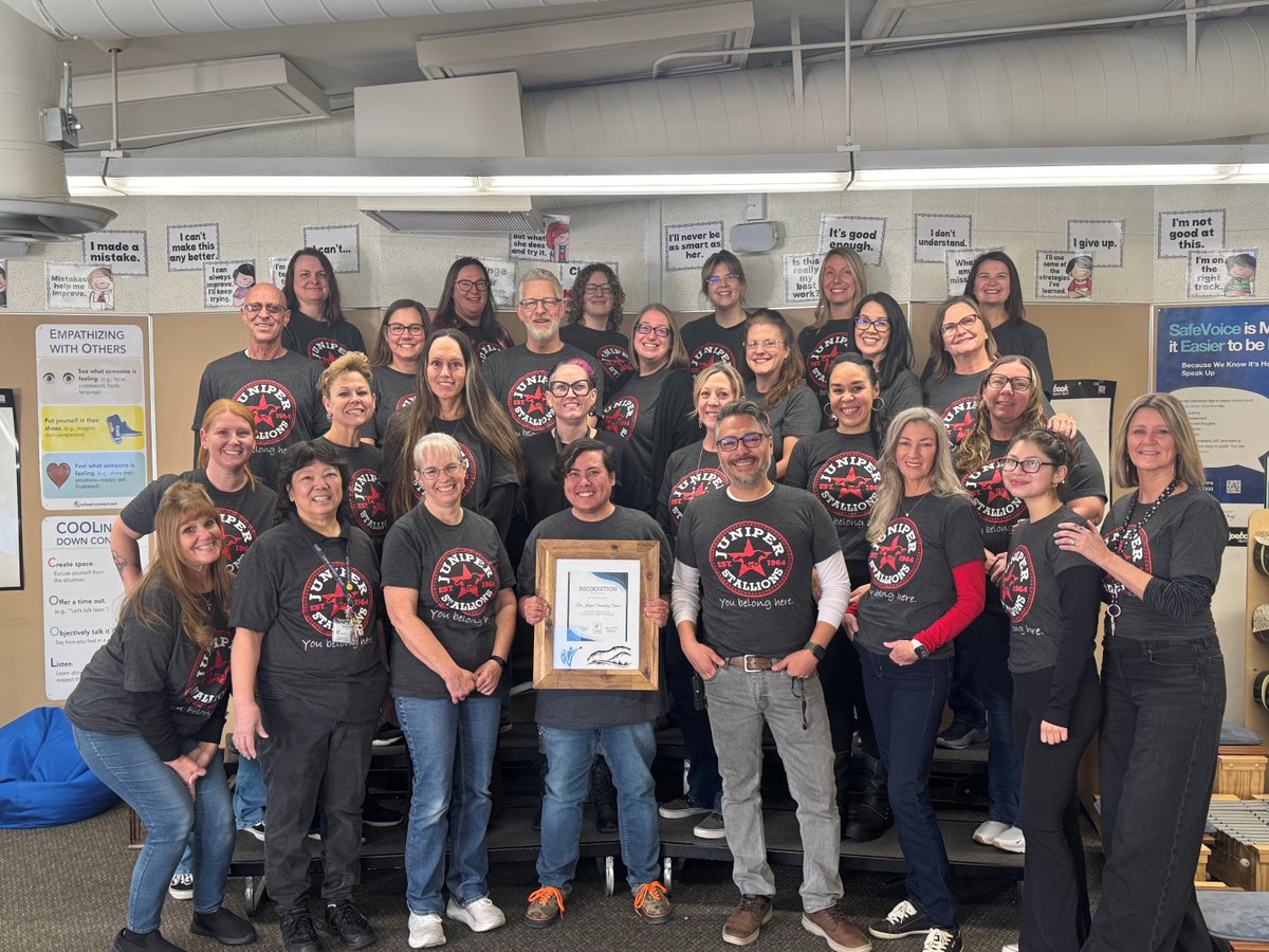 WashoeSchools's tweet image. Congratulations to Juniper Elementary School!

Juniper Elementary continued its upward climb with 20+ percentage point increases for the second year in a row!

Congratulations Stallions, we&apos;re #WCSDproud of you! 

Read more about the award here - loom.ly/BNmhHgw
