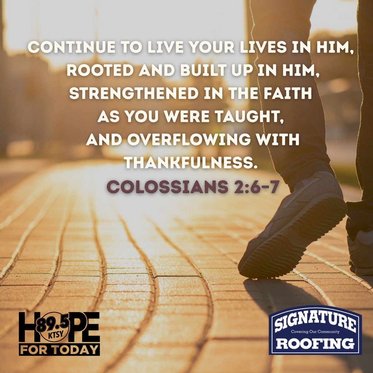 895KTSY's tweet image. Build your life on Jesus.

#hopefortoday #choosehope #bible #scripture