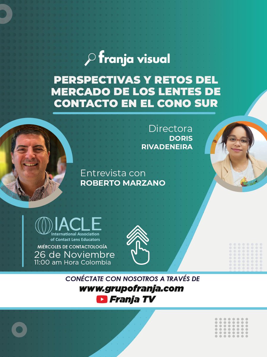 FranjaVisual's tweet image. #Webinar Roberto Marzano ofrecerá una actualización del panorama regional, abordando tendencias de crecimiento, realidades y oportunidades del consumidor.

Únete con #IACLE a las 11 a.m. (Hora Col)

🔴 Transmisión en vivo: YouTube TVFranja
🔁 Retransmisión: 7:00 p.m por linkedin.
