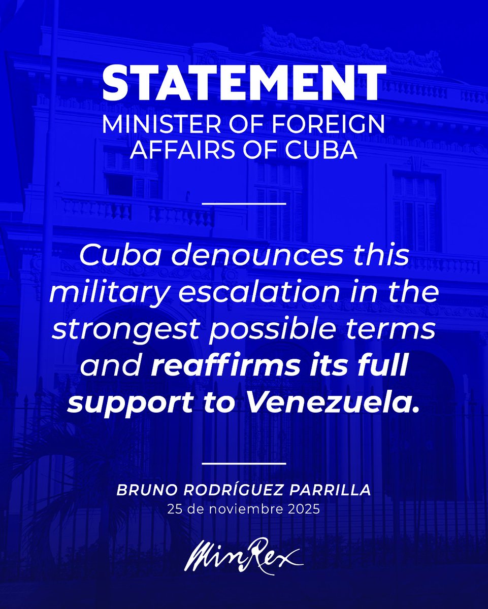 .<a href="/BrunoRguezP/">Bruno Rodríguez P</a>, Minister of Foreign Affairs of #Cuba 🇨🇺: 

🔸We appeal to the people of the United States to stop this madness.

🔸We also appeal to common sense, solidarity, spirit of peace and ethics of the international community.