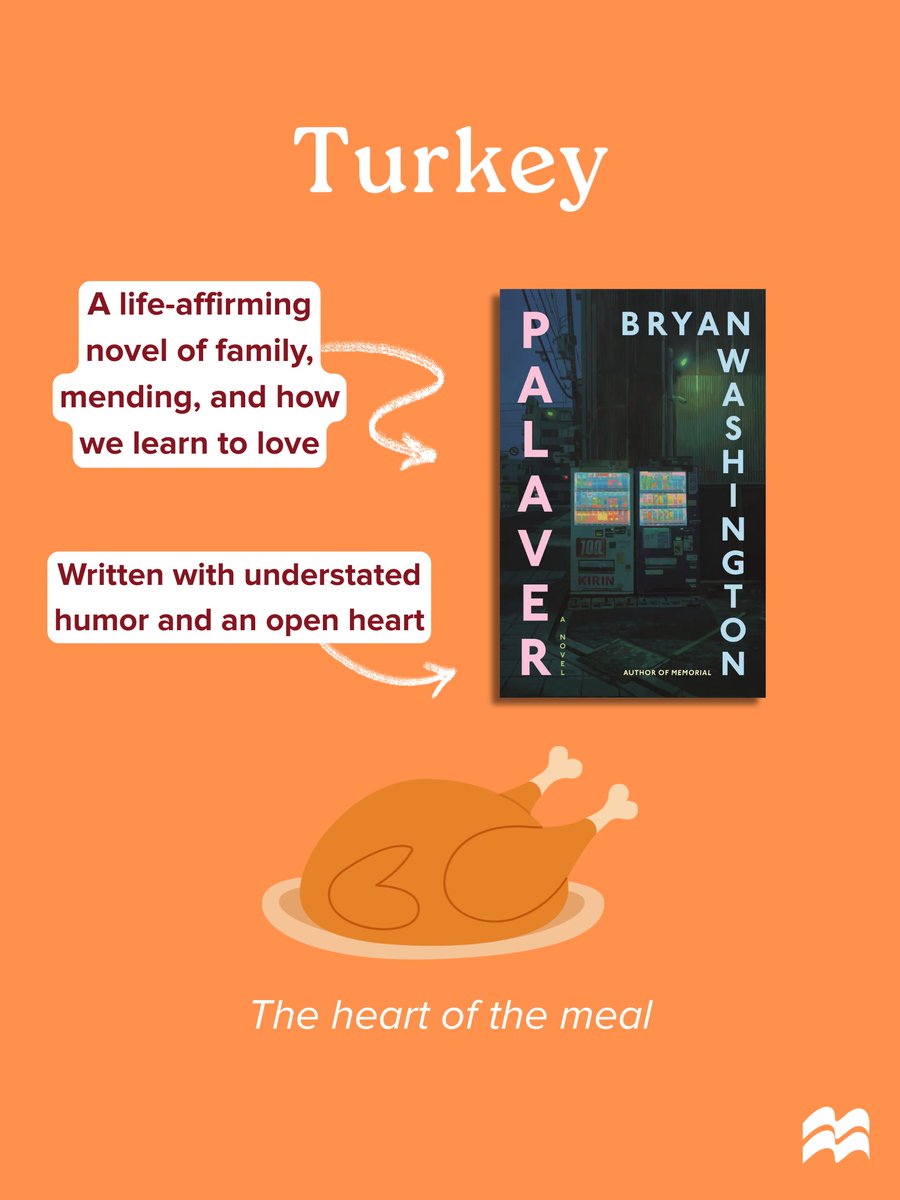 MacmillanUSA's tweet image. Mashed potatoes? Stuffing? Turkey? Whatever your favorite Thanksgiving dish is, let it pick your next read! Tell us which book you’ll be gobbling up this holiday! 📚🦃

#HolidayReads #TBR #BookRecs