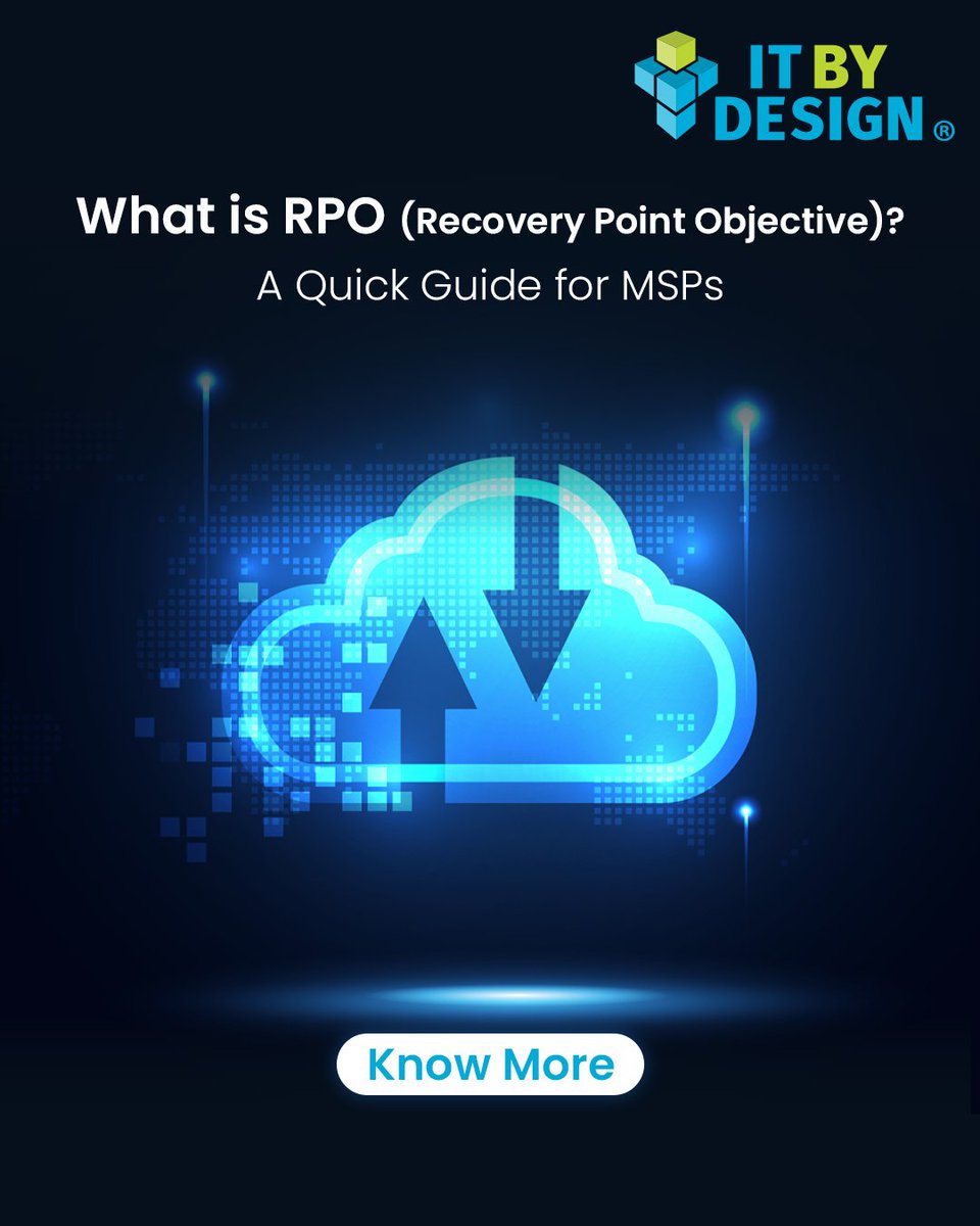 IT_BY_DESIGN's tweet image. 93% of companies that lose data for 10+ days go bankrupt within a year. Clients ask about RPO because they want to survive. This guide shows how to calculate real RPO needs, match tech to protection, and why 24/7 NOC coverage matters. hubs.ly/Q03VSjGg0

#RPO #DataProtection