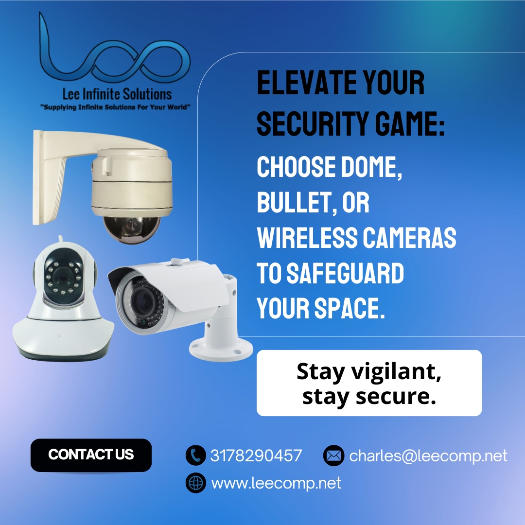 leecomp's tweet image. Upgrade your security with the right eyes on your space.
Whether it’s dome, bullet, or wireless cameras, our solutions help you monitor smarter and stay protected around the clock.

📞 317-829-0457
🌐 leecomp.net

#CCTV #SecurityCameras #WirelessCameras