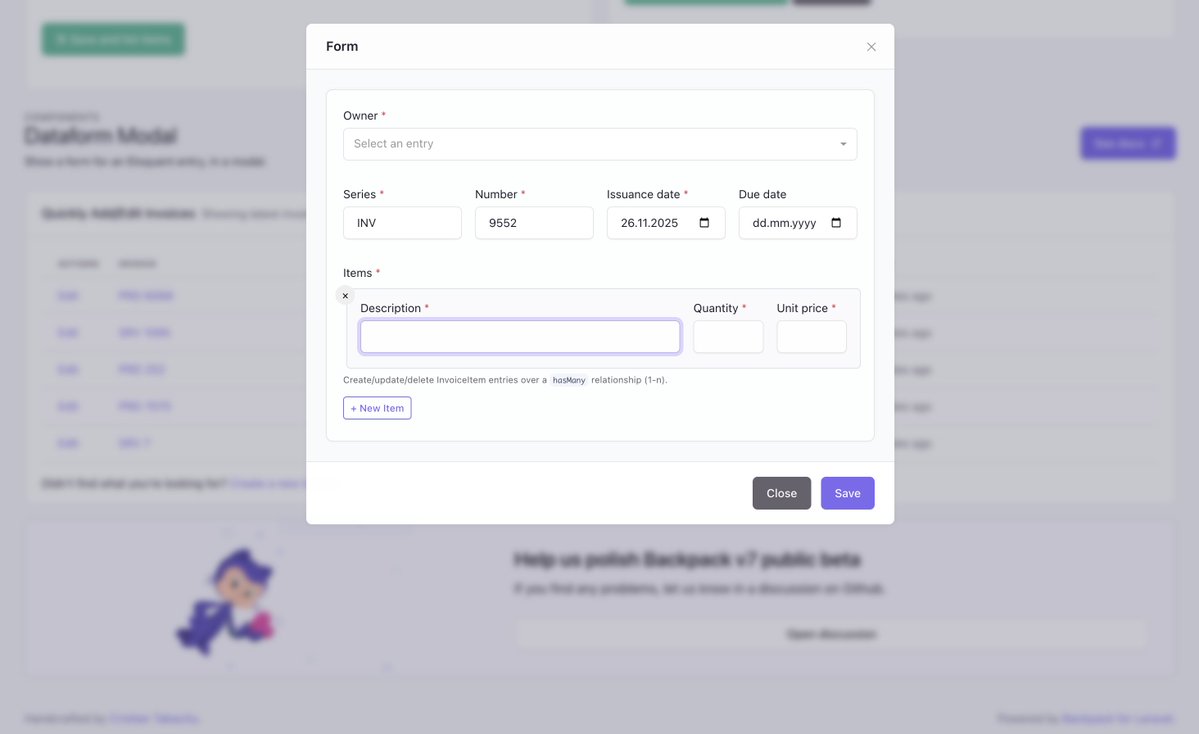 tabacitu's tweet image. Just shipped Backpack v7 after 1.5 years of work. The team put in 1000+ commits to make admin panels even easier to build, 8 month alone in refactoring our most complex bits.

My favorite part? You can now use datatables, forms, and show content literally anywhere. Custom pages,…