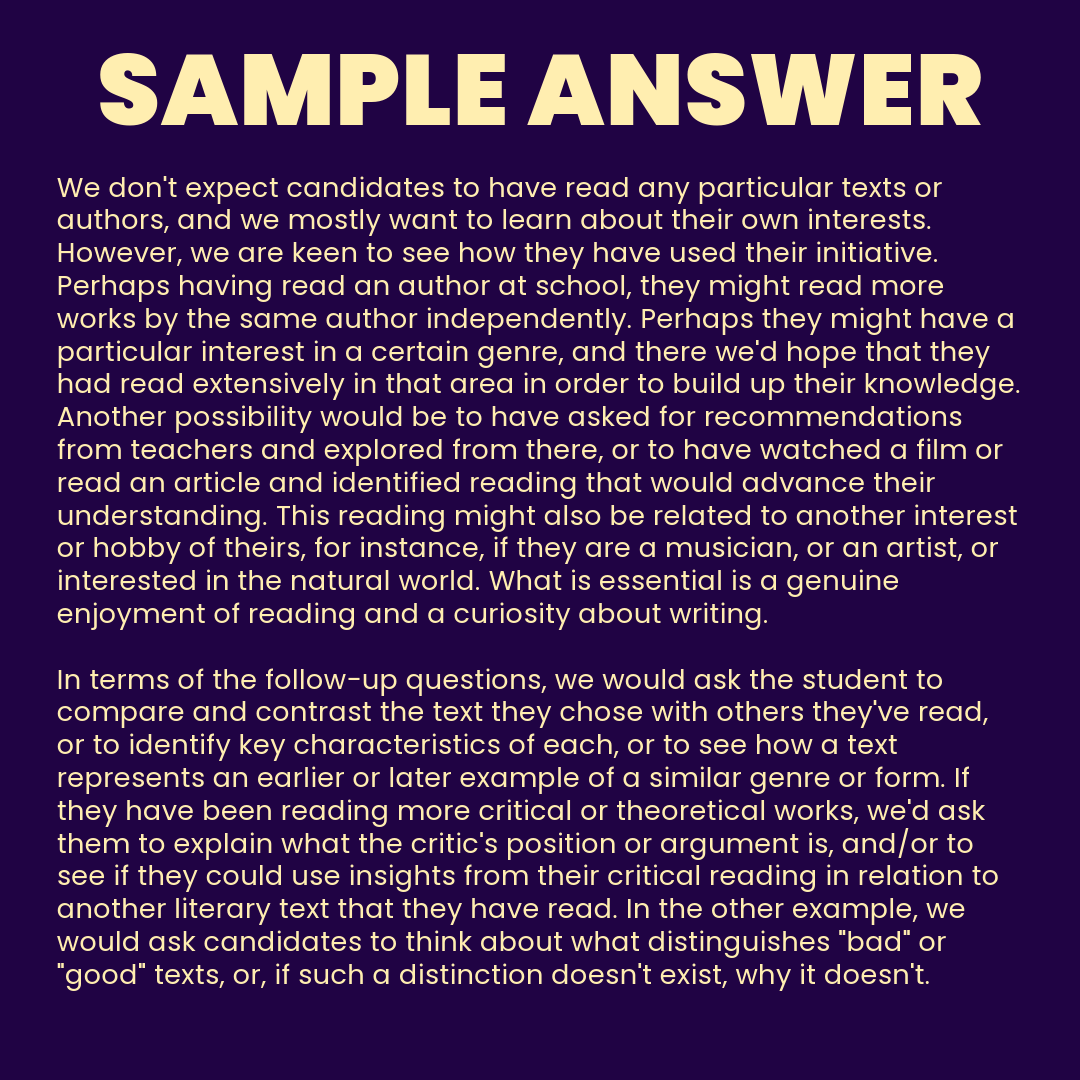 Kings_Outreach's tweet image. Check out some sample #interview questions from #cambridge interviewers! Featuring #english and #engineering ✍️🗣️🔢