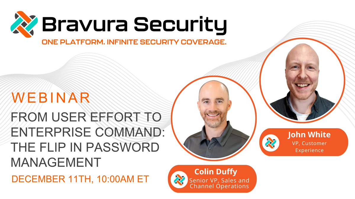 OneBravura's tweet image. Passwords are no longer just a user issue. They are an enterprise risk.

Join us on Dec 11th to learn how to shift from user effort to enterprise command.
Register: hubs.la/Q03VS0hb0
#Passwords #PasswordManagement #IdentitySecurity #EnterpriseIT #BravuraSecurity