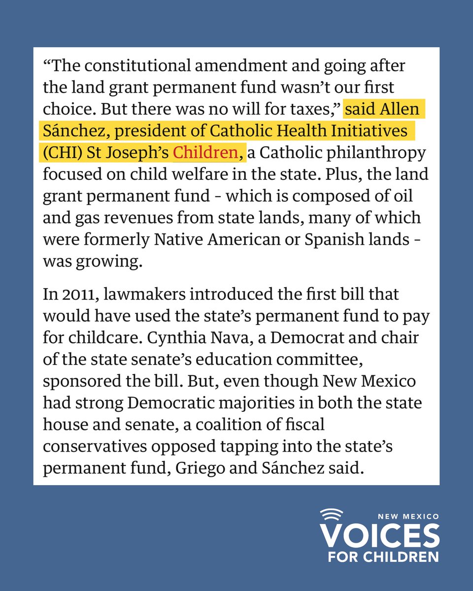 Free, universal child care in NM has been over a decade in the making, and wouldn't have been possible without the persistence of state legislators, advocates, allies, and community members! Read the full article here ➡️ ow.ly/C8zs50XxMPM #nmpol #nmleg