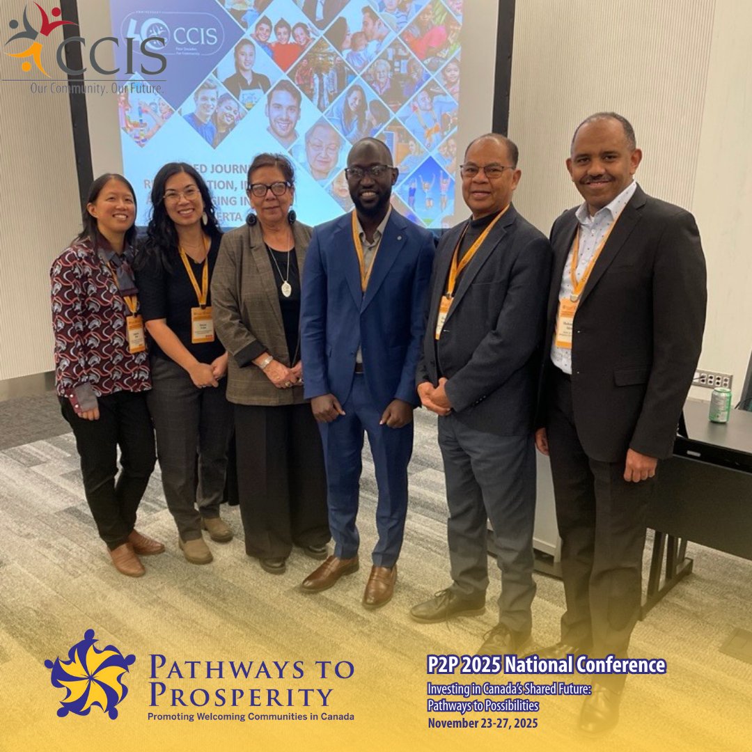 CCISAB's tweet image. CCIS was proud to join @P2PConnects in Halifax to shape the future of settlement in Canada!
We shared insights on:
LGBTQ+ newcomer support
Reconciliation &amp;amp; belonging
Francophone integration
Grassroots leadership
Learn more:
ow.ly/tLUa50Xy3Av
#VVPConference #p2pconference