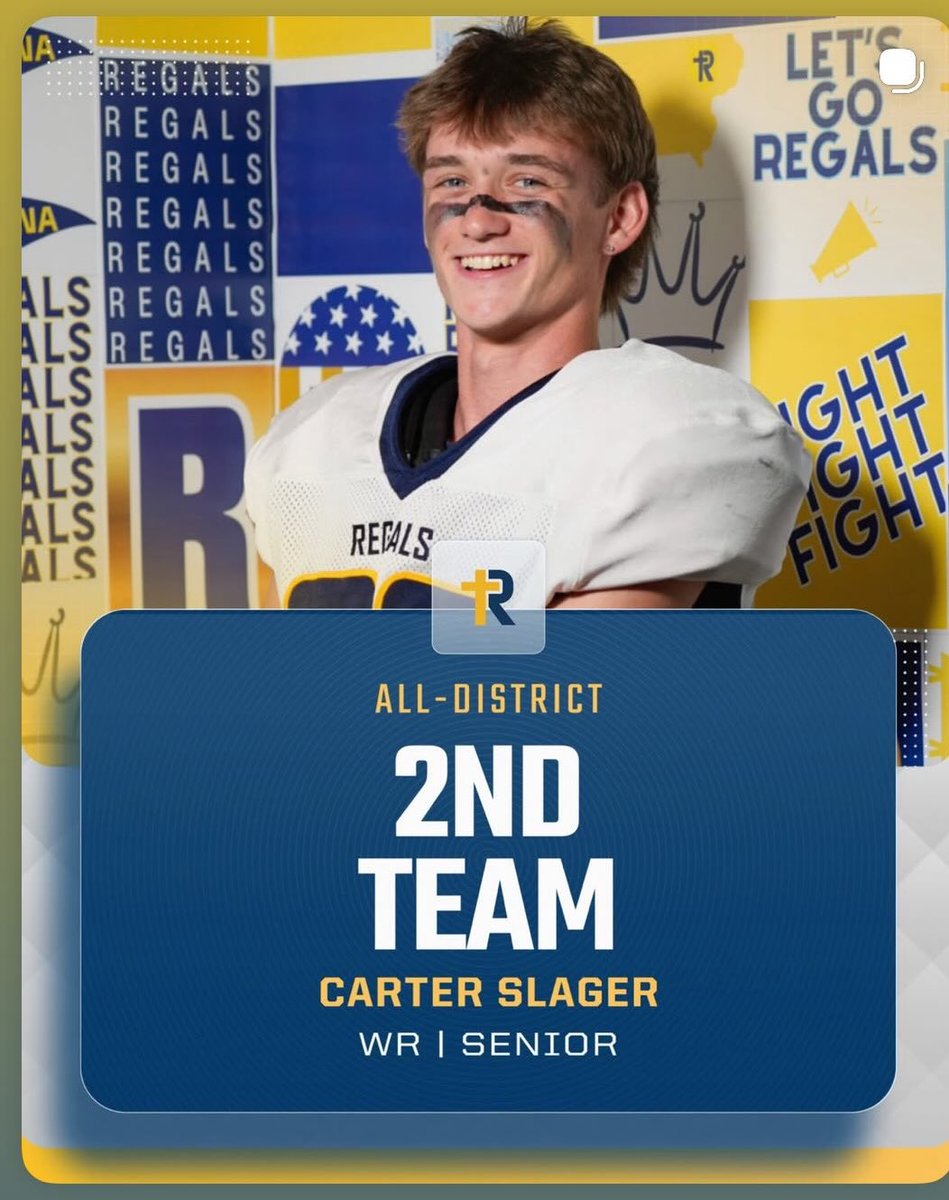 Forever thankful for the opportunities given to me by Regina football. I'm so proud of each and every one of my teammates. We've come a long way from junior high, not only as football players but people. Thank you to all my coaches and my parents and supporters throughout it all.