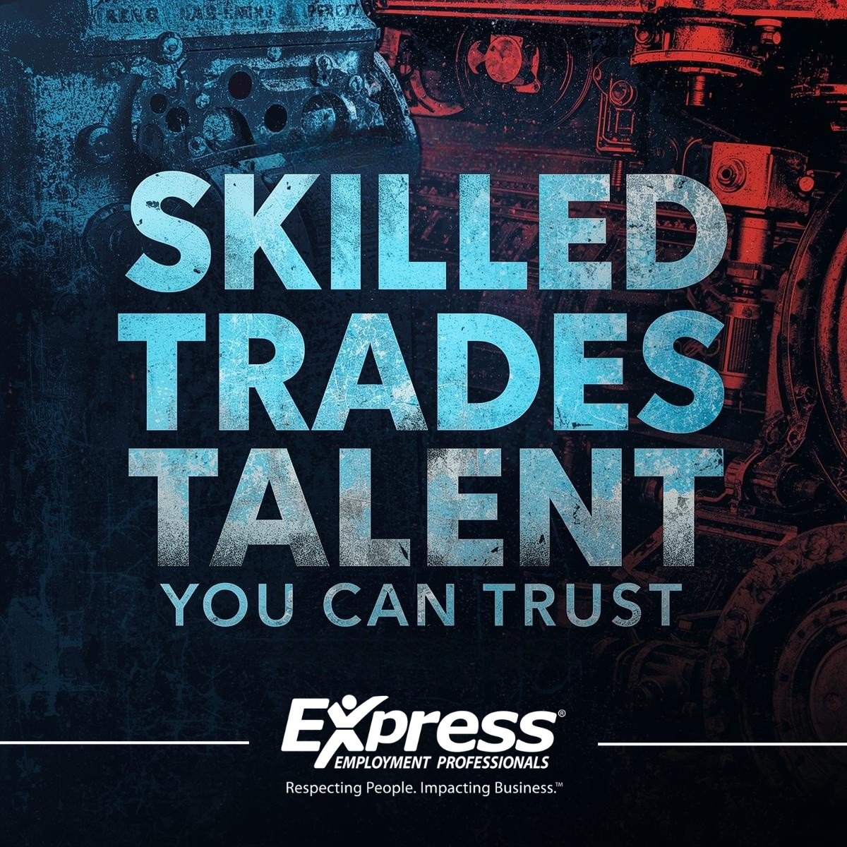 Quality work starts with quality tradespeople.
Express delivers skilled trades talent you can trust — every time.
