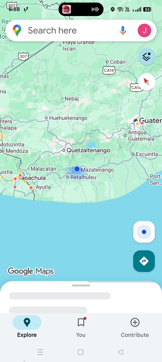 Rumbo a la capital se pasa por Mazatenango en el sur occidente chapin 🇬🇹.

El origen de su nombre es náhuatl; el vocablo "Mazatl" significa 'venado' 🦌

Igual que nuestro Mazatlán en 🇲🇽, son tierras del venado.