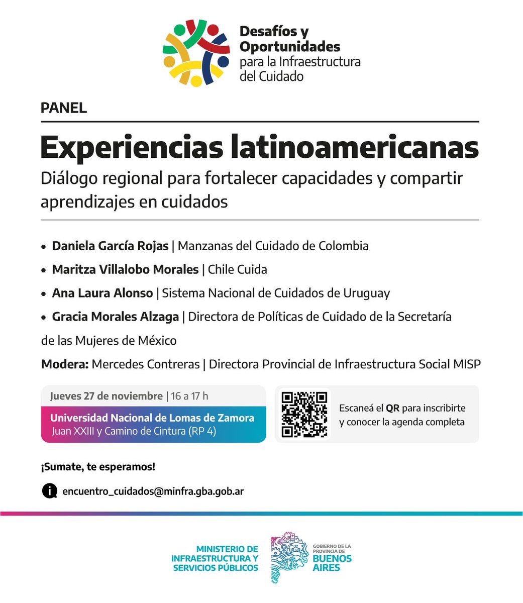 Se viene un Encuentro Provincial sobre Infraestructura del Cuidado en la <a href="/UNLZoficial/">Universidad Nacional de Lomas de Zamora</a>.

Mañana junto a especialistas, referentes y gobiernos locales vamos a trabajar para que cada obra que hacemos en la Provincia siga fortaleciendo la perspectiva de cuidados: para infancias y