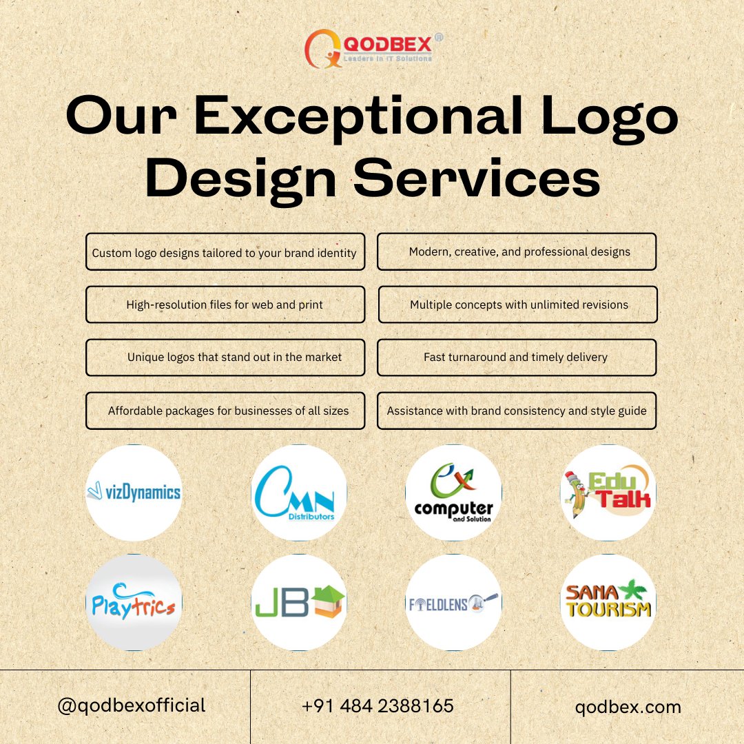 qodbex's tweet image. 🎨 Elevate Your Brand with a Powerful Logo!

Qodbex creates modern, memorable logo designs that make your brand stand out. 💡✨

Let’s build the face of your brand!

📞 +91 484 2388165
🌐 qodbex.com

#Qodbex #LogoDesign #BrandIdentity #Branding #DesignServices