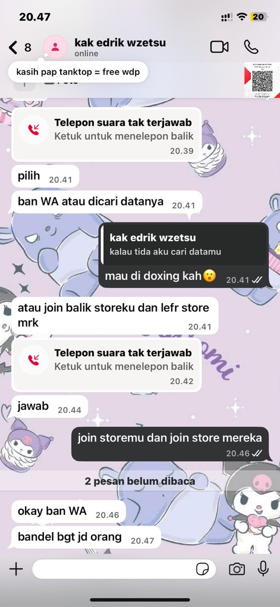 kedainachi's tweet image. [ SPILL OWN STORE PROBLEMATIK TUKANG DOXING + CABUL] ‼️

NAMA STORE = wzetsu store
OWNER = mini / edrick

— dimulai dari suka sebar data orang lain, melarang customernya ga bole beli di store lain + diancam 

[ A TREAD]
#zonauang #zonaba
t. wdp diamond fh store