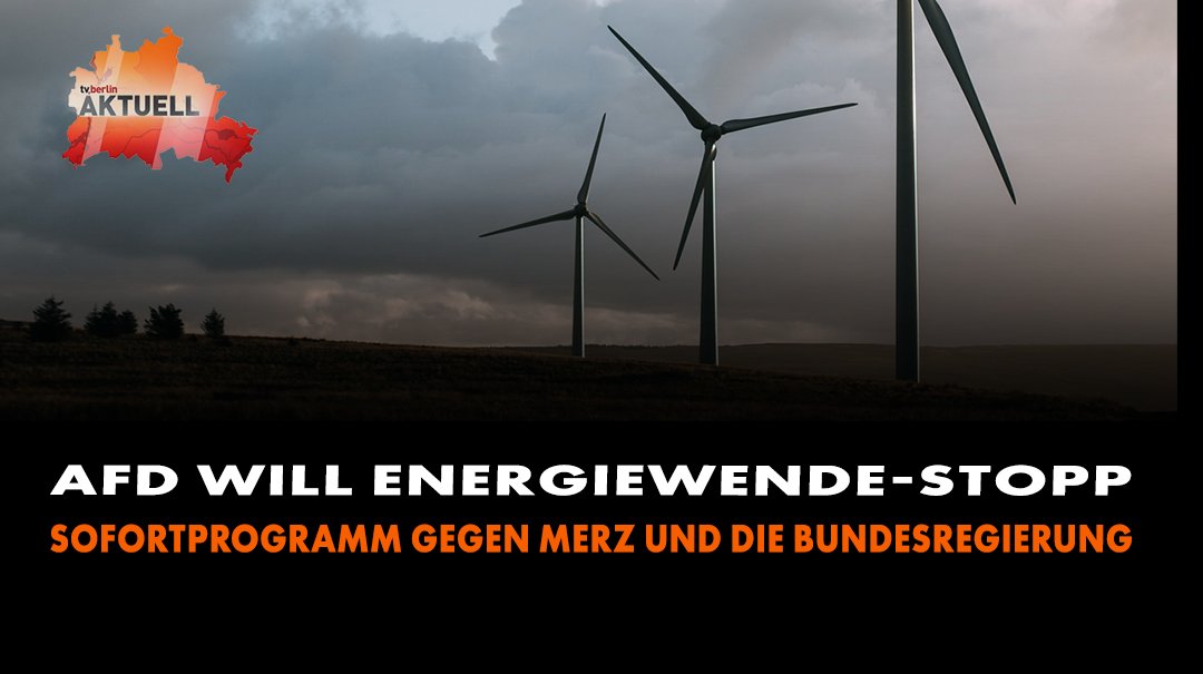 AfD will  Energiewende-Stopp

Nachrichten auf tvberlin unter:
youtu.be/a6U0uSKrCY0

#tvberlin #politik #polizei  #fdp #afd #grünen #merz #cdu #schuldenkrise #ukraine #russland #krieg #deutschland