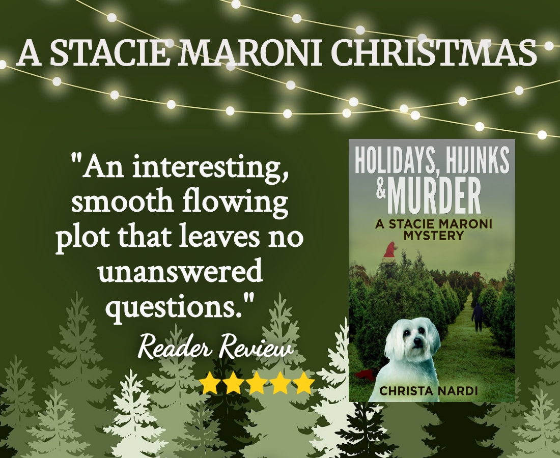 ChristaN7777's tweet image. Stacie Maroni, amateur sleuth, is all “bah humbug” as she and her friends deck the mall with boughs of holly. Then with shots fired, she has the perfect distraction - solve a murder.  
#cozymystery #Kindle Unlimited
amzn.to/4dSC4aP