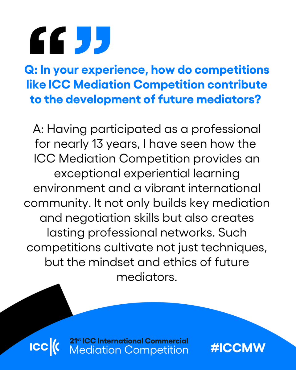 We are thrilled to introduce Elena Koltsaki, one of the Problem Authors of the 21st ICC Mediation Competition!

📌 In the post below, you can read Elena’s insights, including what she is most looking forward to in this year’s edition and what inspires her work in mediation.