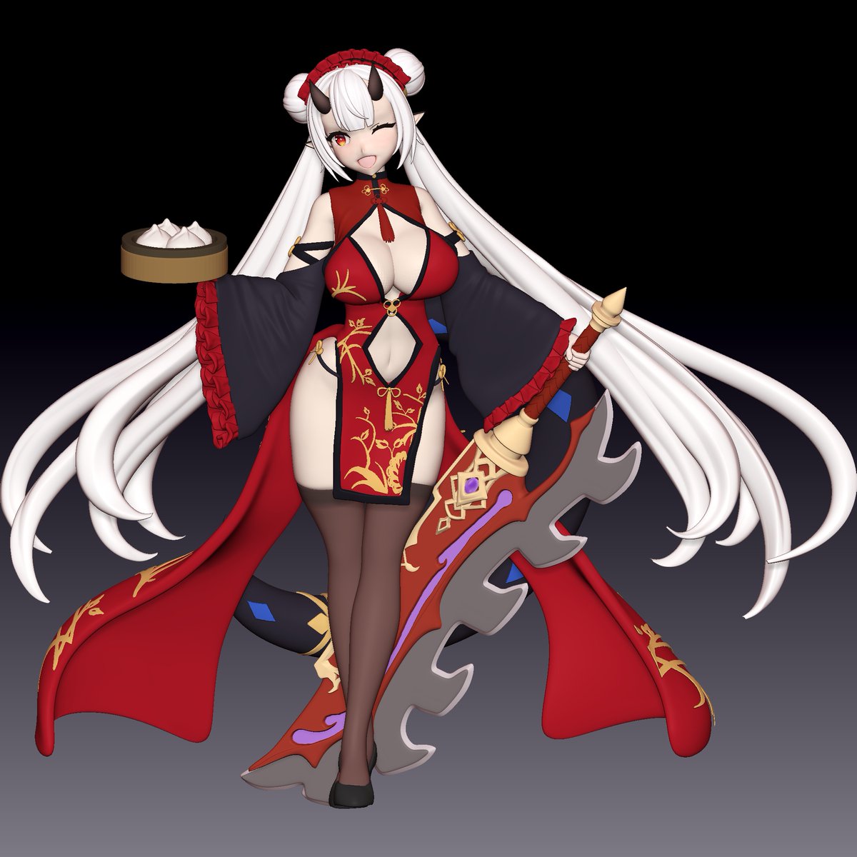 joseisculpts's tweet image. (WIP) Yufine from Epic seven
comm for @akumaflonne 
#E7Art