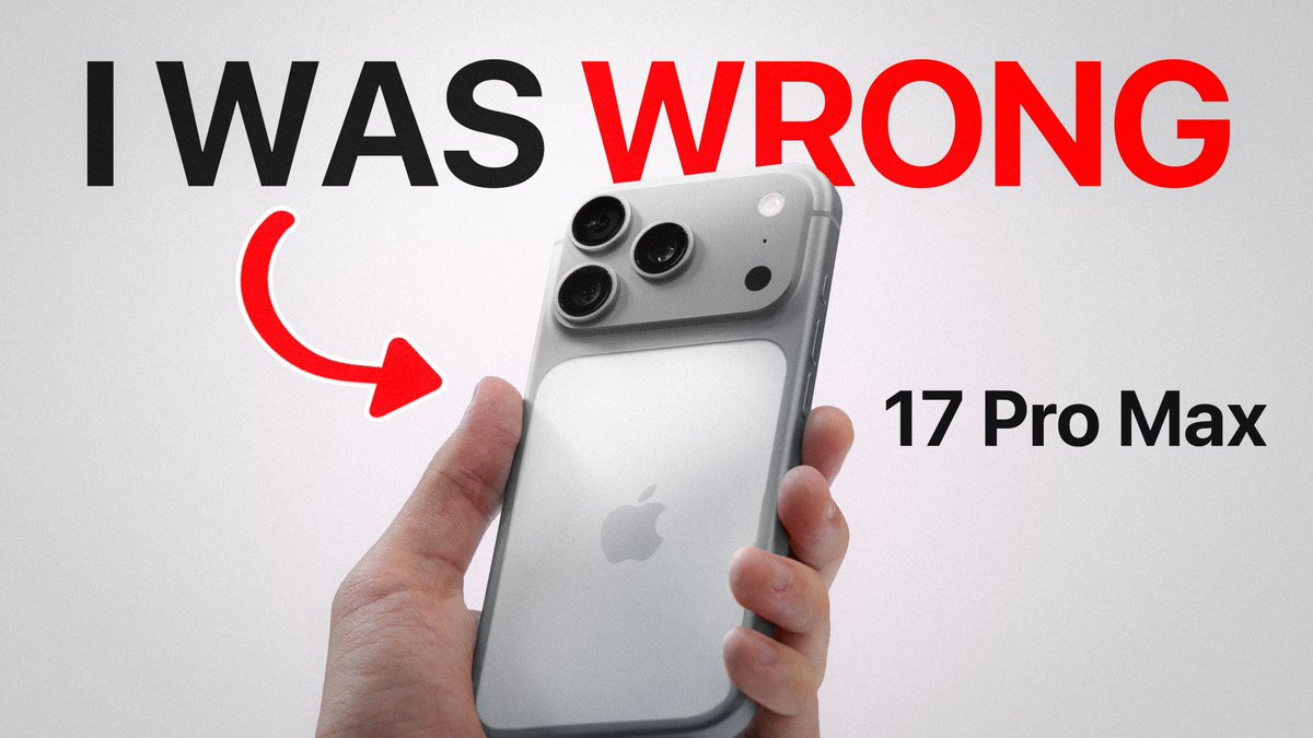 iDeviceHelpus's tweet image. 🙌iPhone 17 Pro Max - I Was WRONG!
youtu.be/GPuK95UvkIQ