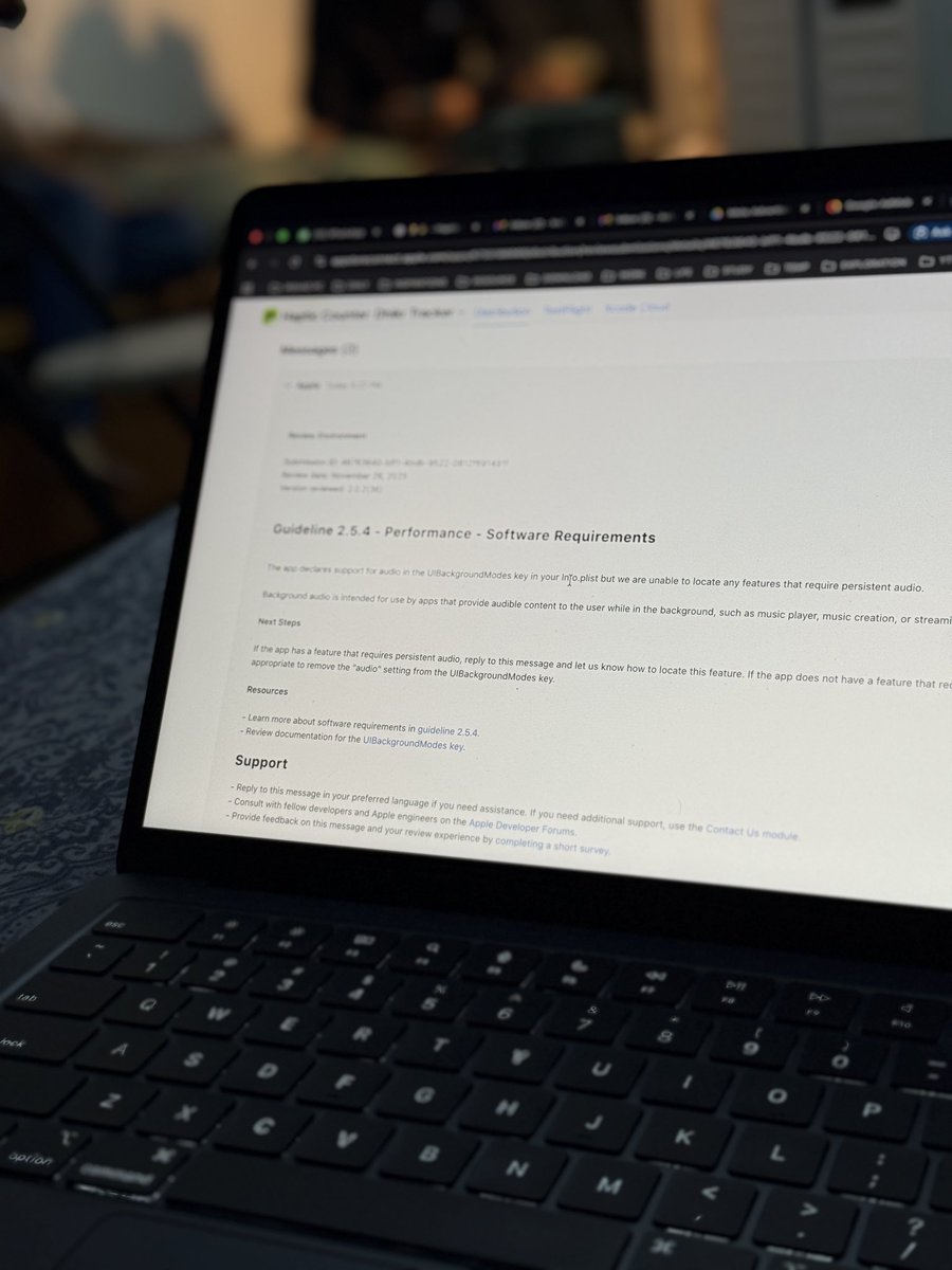 irshadpcind's tweet image. App Store rejected new updates because of minor issues. 

UIBackgroundModes unable to locate. I replied detailed explanation about how it’s works and where you can find.

And submitted for next review