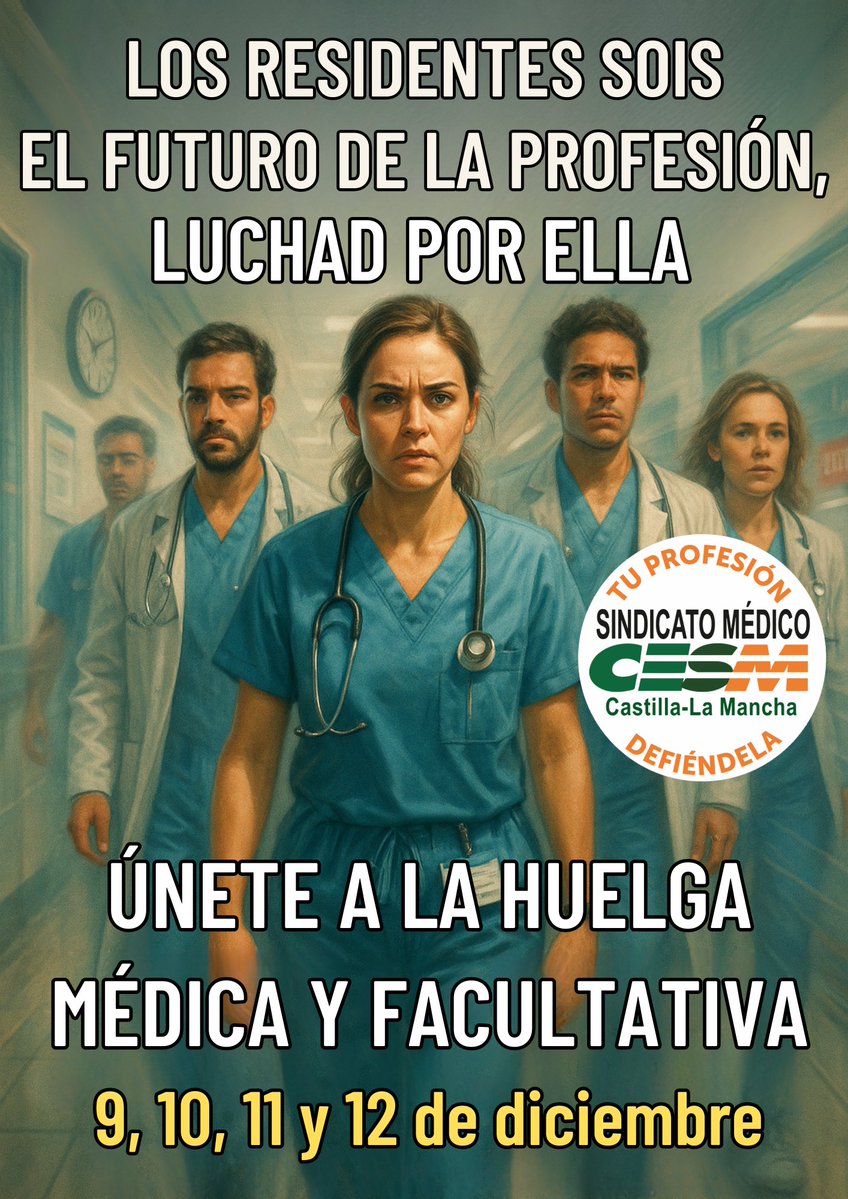 cesmclm's tweet image. Los #Residentes sois el motor que mantiene viva nuestra profesión 🌱💙 Nuestra vocación merece condiciones dignas, respeto y un futuro justo. Alzar la voz no es rendirse:es defender  todo lo que damos cada día.
 #HuelgaMédica  #Facultativa #España #CLM #SESCAM  #EstatutoPropio