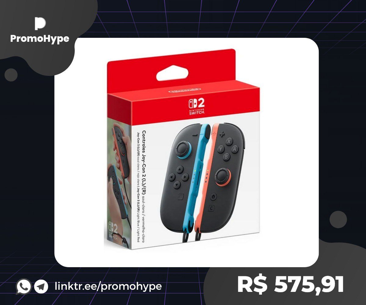 promohypegames's tweet image. [Amazon] Controle Nintendo Joy-Con 2 para Nintendo Switch 2 - Azul e Vermelho

🔥 R$ 575,91 no Pix 
💳 R$ 624,84 em até 12x

🎟 Cupom: 12HBLACK

Confira aqui 👉 promohype.com.br/d/133260

Grupos de promoções em outras categorias
👉 linktr.ee/promohype