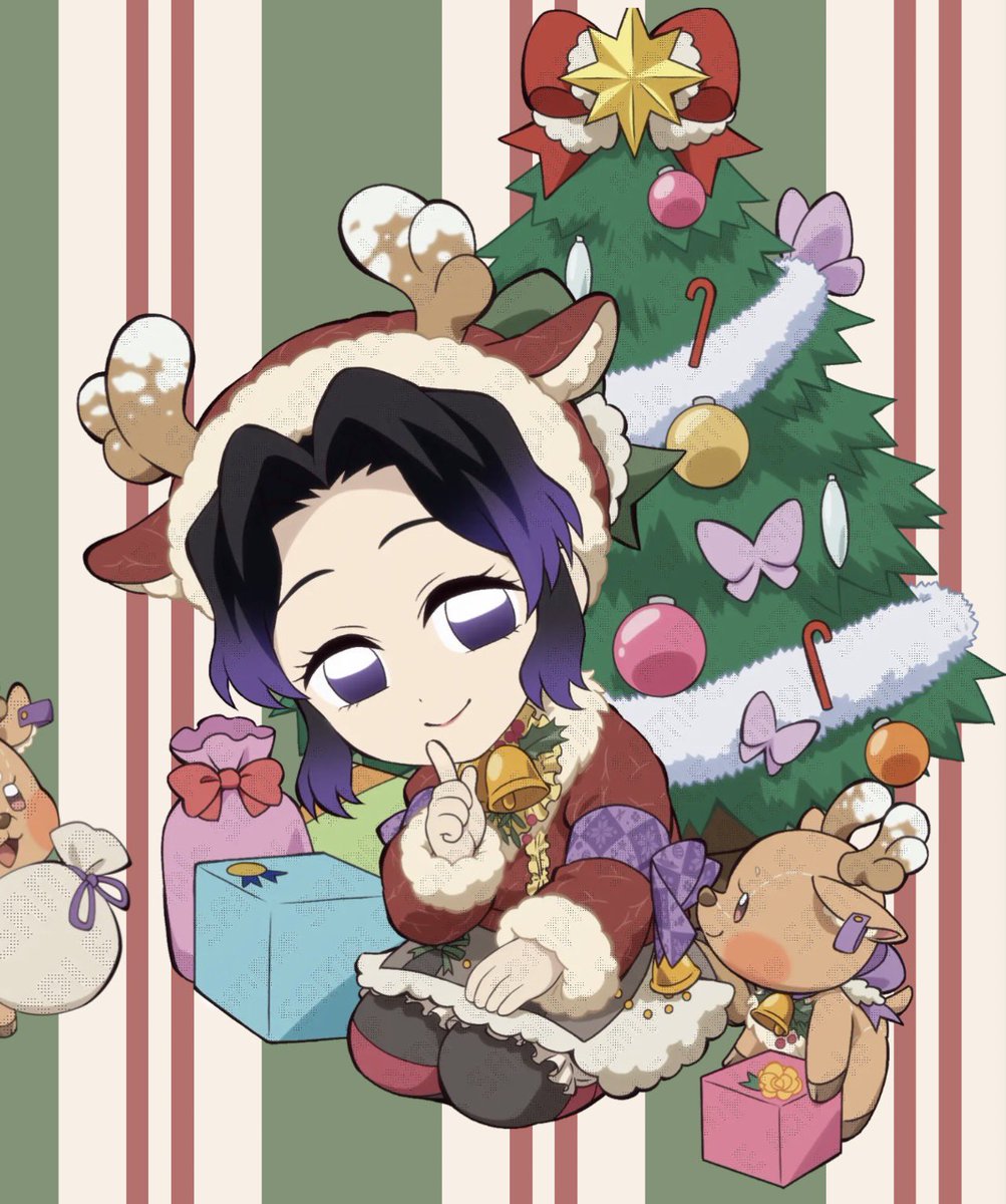 shinobusn1wife's tweet image. WAKE UPPP NEW SHINOBU CHRISTMAS ILLUSTRATION FINALLY DROPPED!!🥹💜