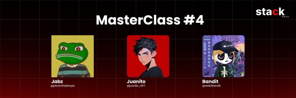 xjuanito's tweet image. We&apos;re back with our 4th masterclass with @jabranthelawyer 

If you&apos;re trying to build a career in crypto and want to learn from legends:

- How to make the switch from web2 to web3
- Relocating for work opportunities
- Common mistakes, and more

Tune in and join us