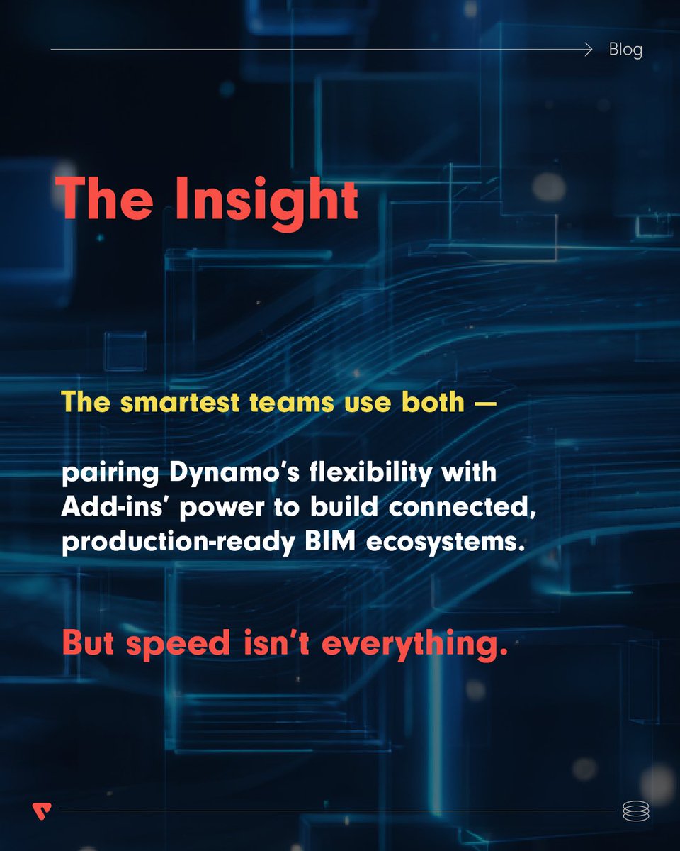 Dynamo or Add-In? 💡 Knowing when to script and when to code defines the future of BIM automation. Discover how hybrid Revit workflows balance speed, scale, and precision in out latest article 👉 e-verse.com/learn/dynamo-s…