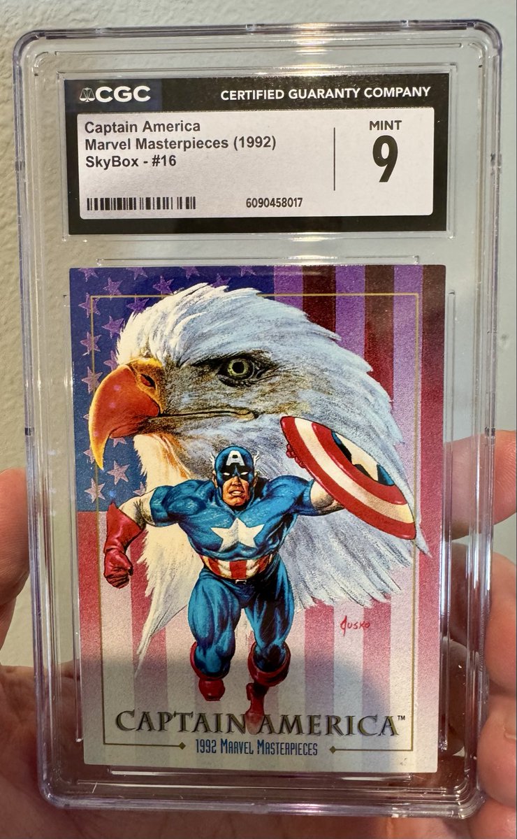 brainscanstudio's tweet photo. Set of @CGCCards graded 1992 Marvel Masterpieces cards that we’re mailing out to @altxyzofficial for their upcoming auction! #gradedcards #marvel #ironman https://t.co/WIl2tvTfNa