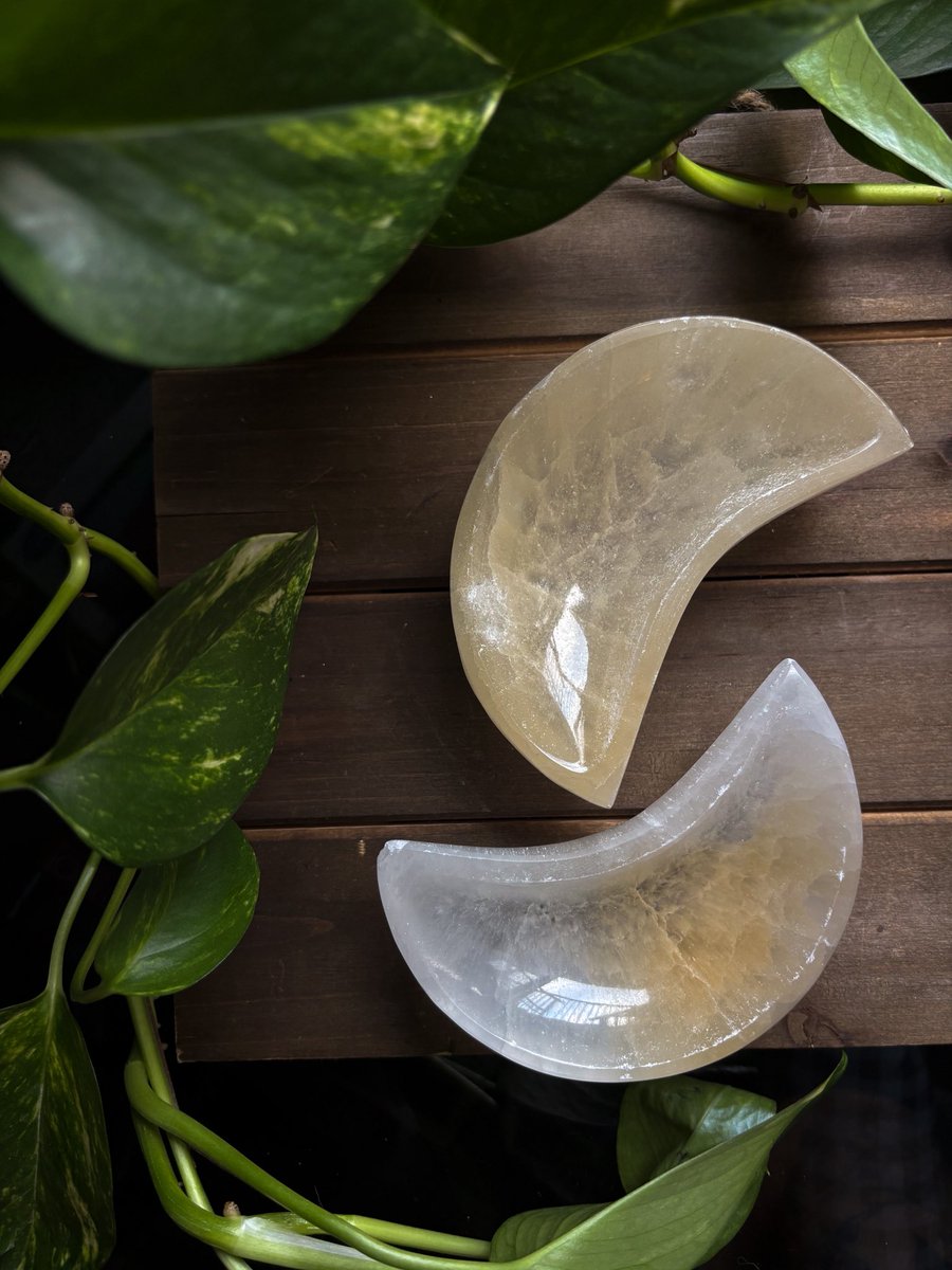 KittysCrystals's tweet image. ✨Selenite Moon Bowls✨
Great for cleansing and charging jewelry🧚🙌🏽

kittyscrystals.ca/collections/se…