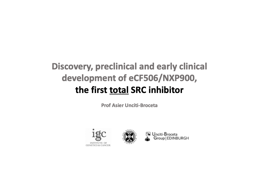 JD4for4's tweet photo. Link to Prof Asier Unciti-Broceta presentation on $NVCT NXP900:

Discovery, preclinical and early clinical development of eCF506/NXP900, the first total SRC inhibitor

https://t.co/pIak5zmeJJ https://t.co/KoIXNK3LjD