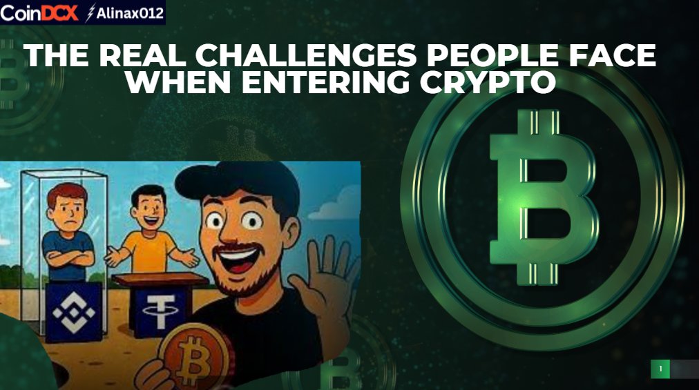 Alinax012's tweet image. THE REAL CHALLENGES PEOPLE FACE WHEN ENTERING CRYPTO 

Crypto is booming

100M+ Indians are already exploring it.

But entering the #Crypto  world for the first time?

 Not easy Not simple Not intuitive

Here’s a deep breakdown of the biggest challenges new users face  and how to…