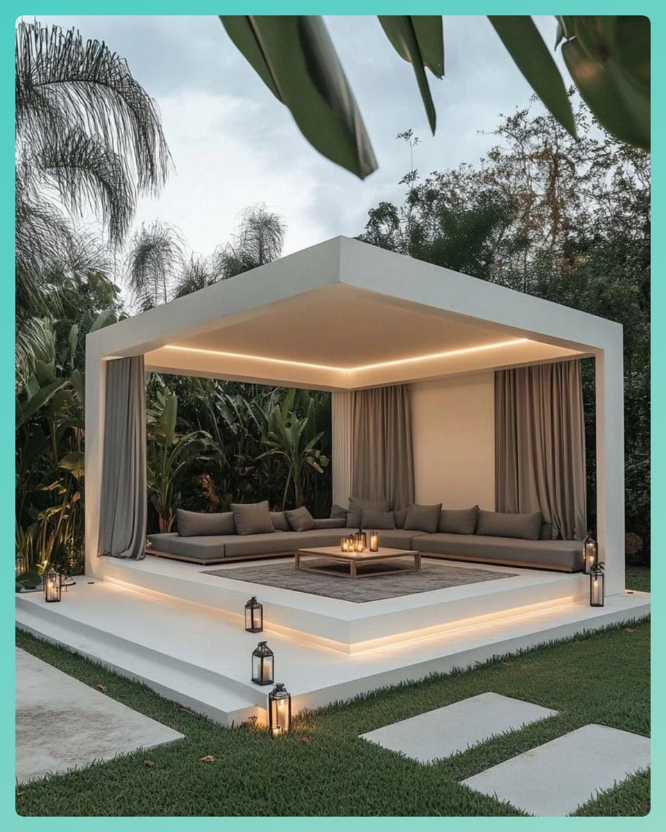 Transform your outdoor space into a serene retreat with sleek design and warm lighting.  

Discover how to elevate your lounge area today.