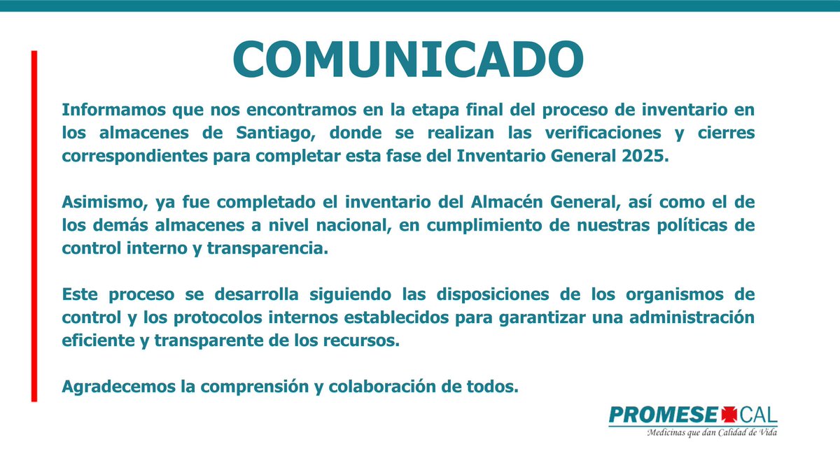 Seguimos fortaleciendo nuestros procesos internos 📦🔍.
Avanzamos con las jornadas de inventario, garantizando control, eficiencia y transparencia en la gestión de nuestros recursos.
Gracias por el apoyo y la comprensión 🙌✨.