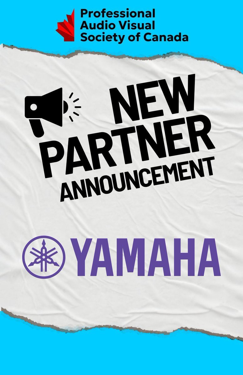 pavscanada's tweet image. Welcome Yamaha as a Supporting Level Partner of PAVSC! Together we’re raising the bar for AV innovation in Canada. #PAVSC #AVCanada #ProAV