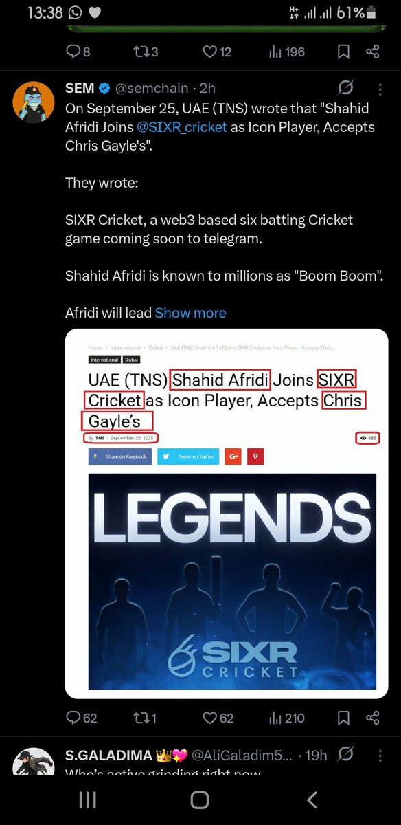 Why is <a href="/SIXR_cricket/">SIXR Cricket</a> different? Let break it down:

✅ Real-time matches &amp; leaderboards
✅Play vs. legends
✅True NFT ownership
✅$SIXR &amp; Gem rewards
✅Community governance

It's not just a game; it's the full Web3 cricket ecosystem we've been waiting for.