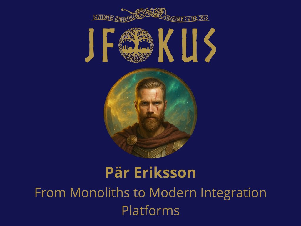 Jfokus's tweet image. 🔗 From Monoliths to Modern Integration Platforms with Pär Eriksson (Irori).Build integration platforms that stay flexible, secure, and strong in the winds of modern architecture ⚡
👉 jfokus.se/#Jfokus #DeveloperConference #Integration #Microservices #EventDriven #APIs