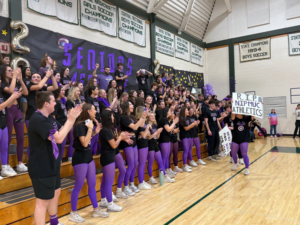 NipmucRegional's tweet image. FAST is underway, the senior class have made their grand entrance and the teacher wearing the turkey costume was revealed (Mr. Wood).  This annual tradition of faculty and students together is always one of the most memorable events of the year. #nipmucpride