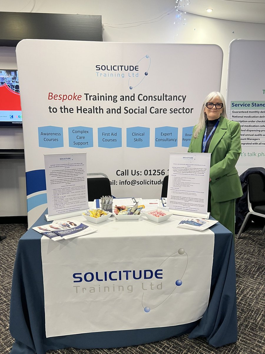 cmm_magazine's tweet image. Deliverers of high-quality, cost-effective training and consultancy to the health and social care sector, catch Solicitude Training at today’s #CMMInsight #EMCAAC before we round out.