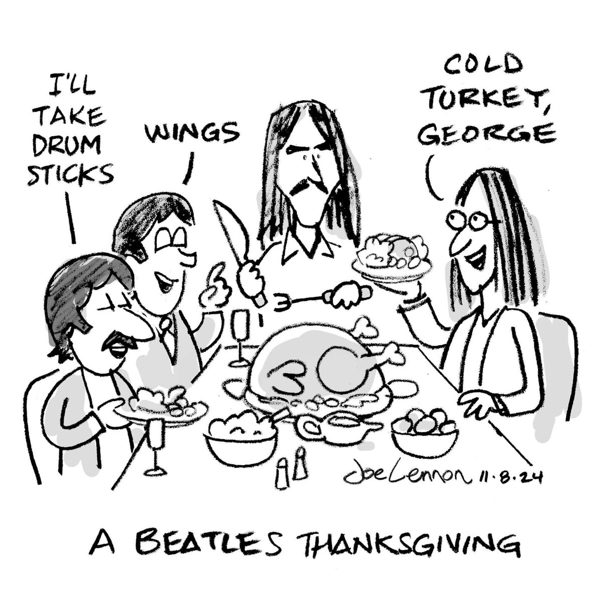Here’s a Thanksgiving laugh for all my fellow Beatles fans…