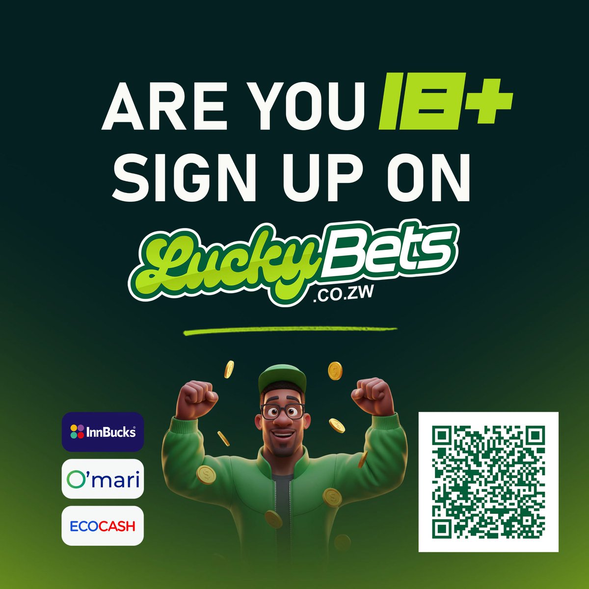 luckybetscozw's tweet photo. Ready to play and win? 🎉
If you’re 18+, sign up on https://t.co/zwebQhLcW0 and enjoy fast deposits, fast payouts, and nonstop gaming excitement! 💸🔥
Scan the QR code or tap the link below to get started
https://t.co/x7jE7cJ4Qg
#LuckyBets
#FeelingLucky https://t.co/6Z2VRzKlln