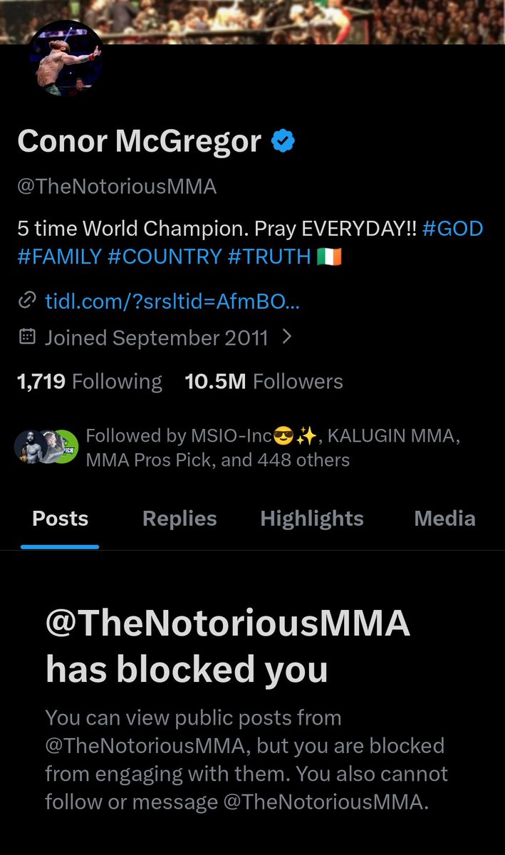 sunglassesmma's tweet image. Lol Conor McGregor Blocked Me After I Called Him Out On His Crypto Scams And Court Cases.
#UFC #MMATwitter