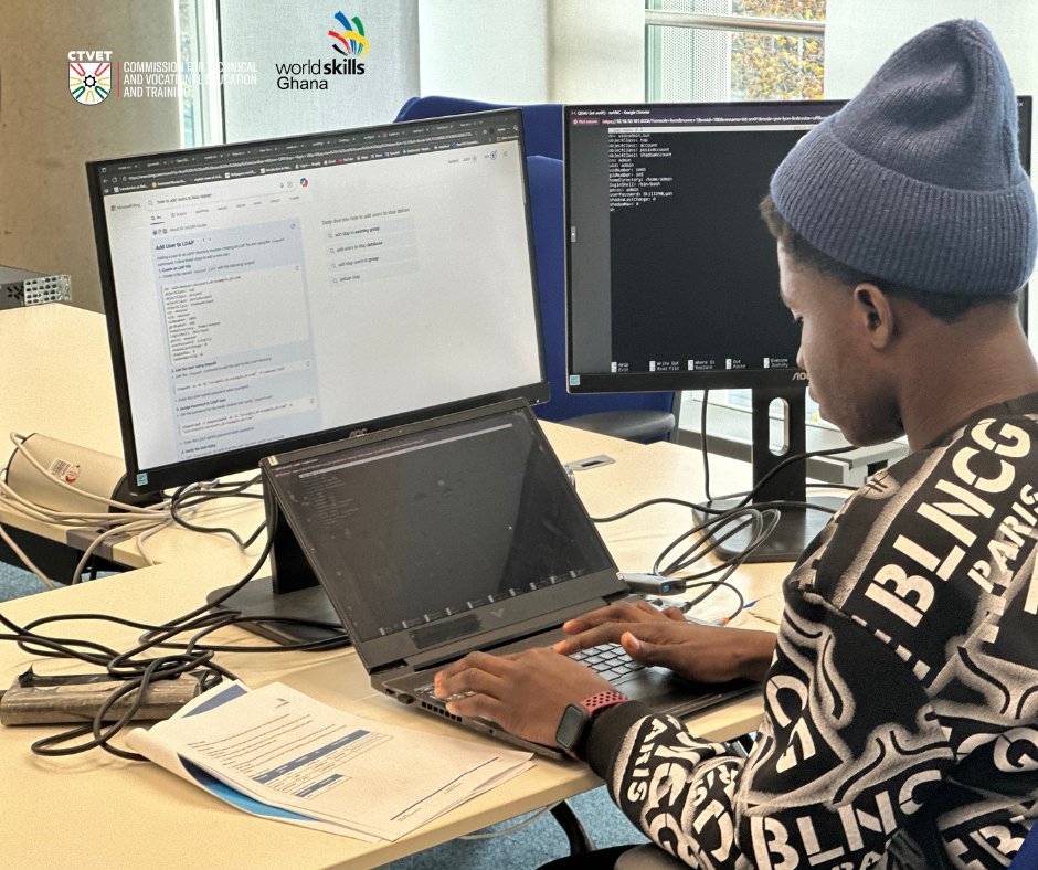 WorldskillsGh's tweet image. 🇬🇭🤝🇩🇪 Ghana partners with Germany to boost world-class skills! WorldSkills Ghana, CTVET &amp;amp; GIZ Ghana launch a capacity-building program in Germany—starting with IT Software Solutions for Business.

#WorldSkillsGhana #CTVETGhana #SkillsDevelopment #ITSoftwareSolutions