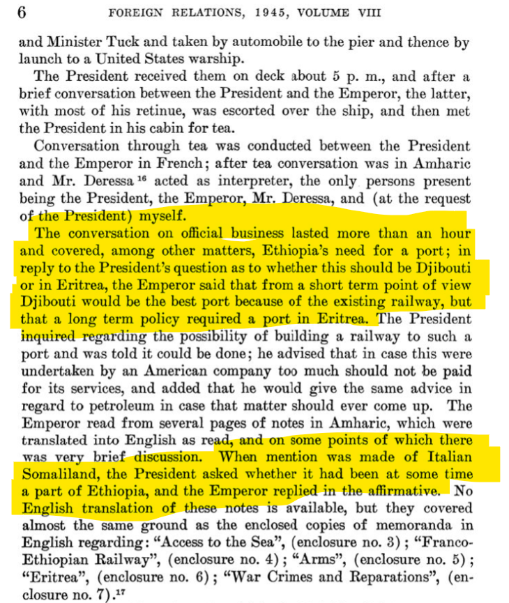 SirakBahlbi's tweet image. Abiy and his circle, gripped by their chronic “sea-access fever,” behave as though the history of #Assab and #Eritrea began in 1991 with Eritrea’s independence. They conveniently erase decades of documented #Ethiopian desperately pleading for a port. Yet the historical record is…