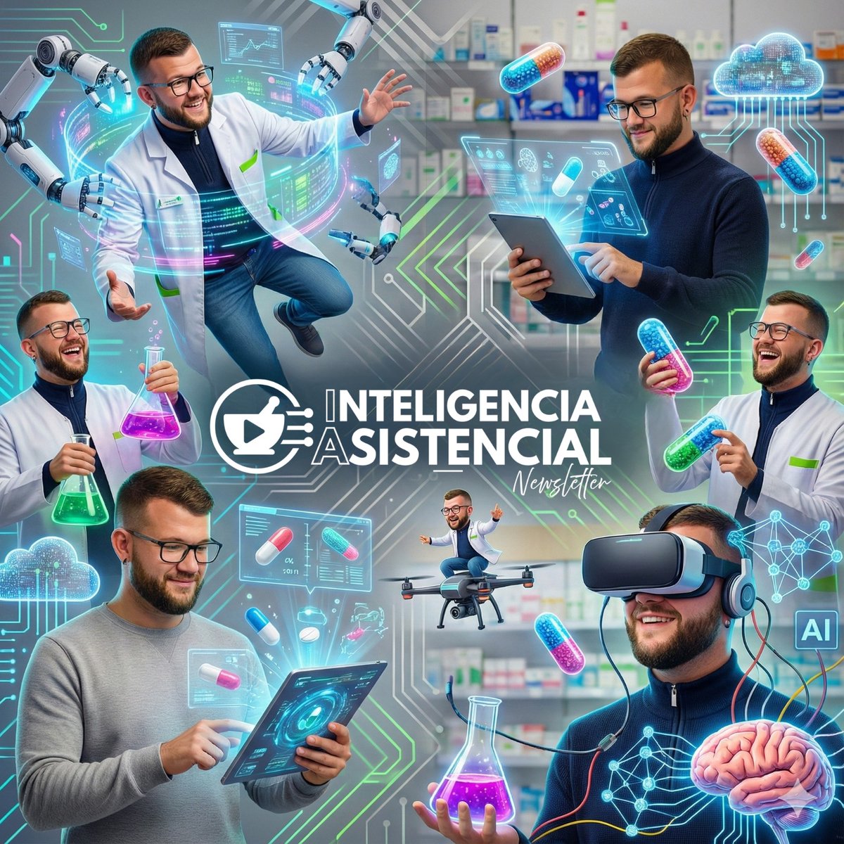 He sacado una newsletter sobre IA: Inteligencia Asistencial. 

La idea es contaros noticias, daros recursos, ideas, analisis... de una forma totalmente gratuita. 

farmaciaenvideo.substack.com Te suscribes  y no hace falta  app, solo metes tu correo y te llegará todos los miercoles