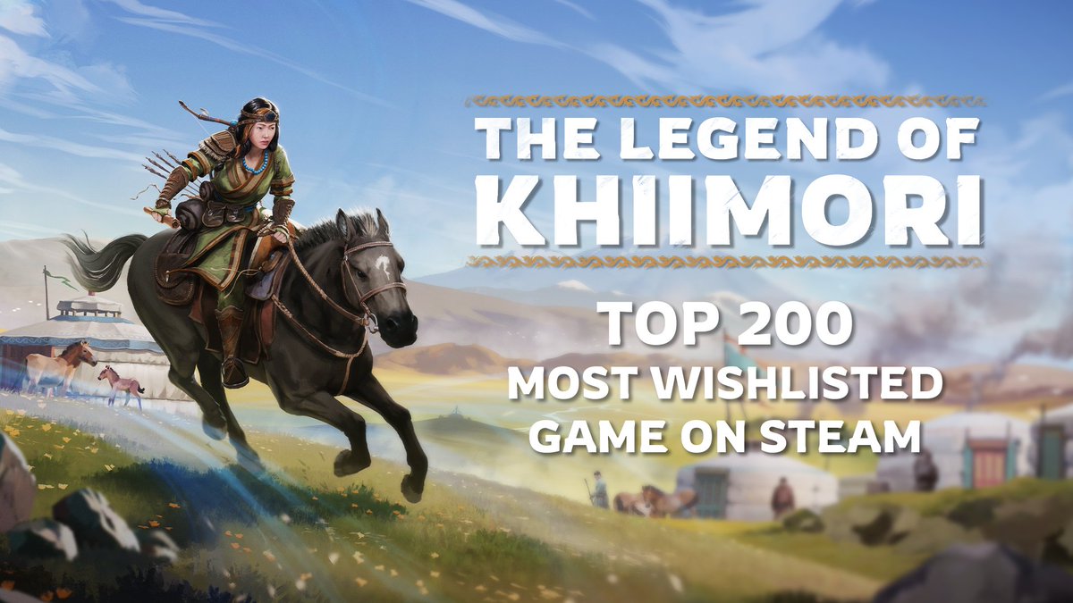 Couriers!

The year is coming to an end but we are extremely proud that we still hitting milestones with The Legend of Khiimori. 🐎

The entire Aesir team, <a href="/NightinGames/">NightinGames</a> , and <a href="/MindscapeGames/">Mindscape</a> are proud to announce that we have made it into the top 200 most wishlisted games on