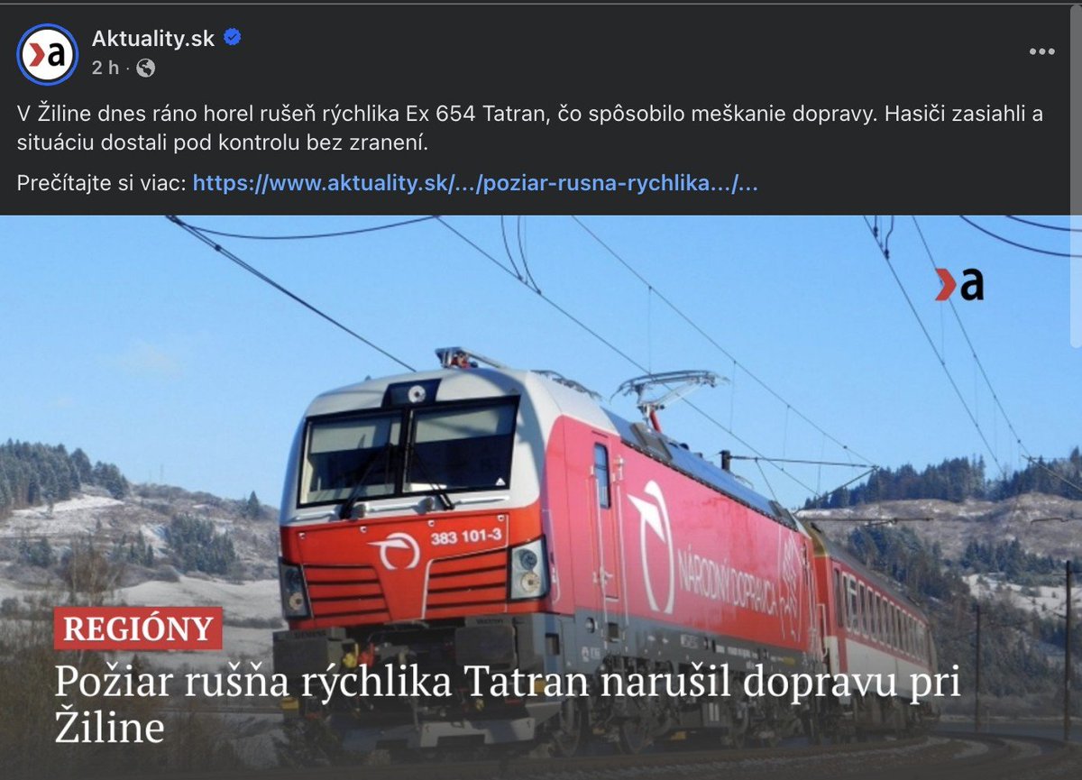 Poznáte to: sedíte vo vlaku na ceste z Bratislavy a na sociálnej sieti uvidíte správu, že ráno horel rušeň pri Žiline. Človek si povie – hah, dnes mám šťastie, vyhol som sa meškaniu… aby o 30 minút prišla sprievodkyňa a oznámila, že pred nami v Žiline horí ďalší rušeň a neviem,